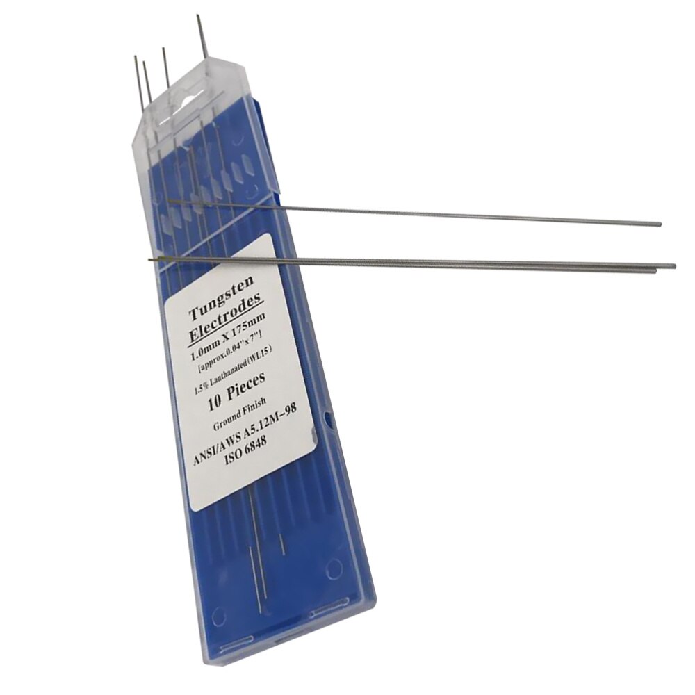 10pcs/1 Bag TIG Welding Tungsten Electrodes 1.5% Lanthanated WL15 Tungsten Electrode Welding Rods (1.6MM x 150MM): Silver 3