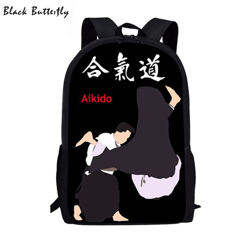 Bolsa Escolar Kongfu Judo para niños, mochila con estampado de Aikido para niñas y niños de 3 a 8 años