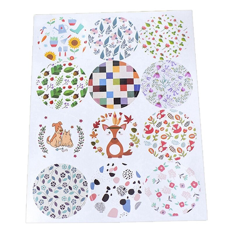 100 Envelope Seals, Envelope Seal Stickers, Included 12Pcs/Each 1.3 Inch Round Sealing Sticker for Invitation Card