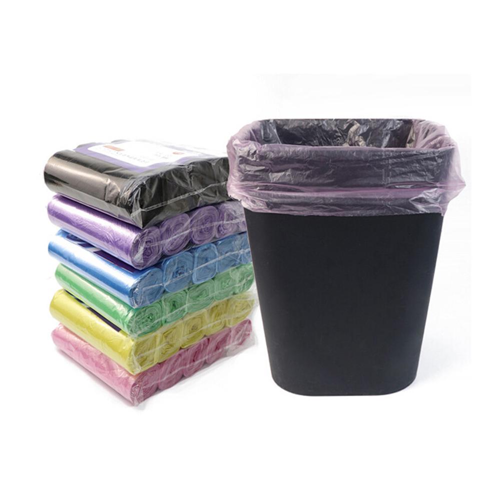 Household 5 Rolls Disposable Rubbish Bin Liner Plastic Garbage Bag Roll Cover Home Waste Trash Storage Container Garbage Bags