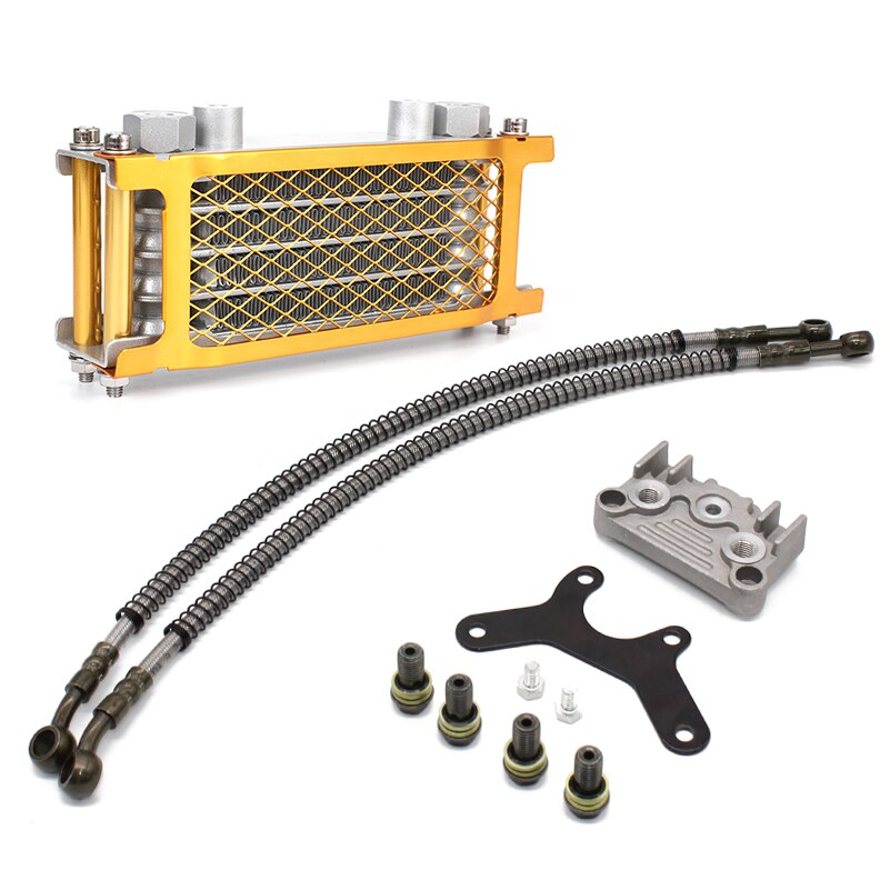 Ventilador de enfriamiento de aceite para motocicleta, juego de enfriador de aceite para 50cc, 70cc, 90cc, 110cc, 125cc, 140cc, moto de cross, mono, bicicleta de bolsillo DAX: Gold-125-140cc