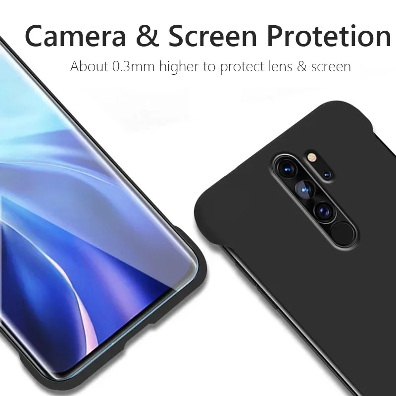 Frameless Slim Matte Hard PC Back Cover Case For Xiaomi Redmi Note 8 Pro Note8 Pro ShockProof Fundas Coque