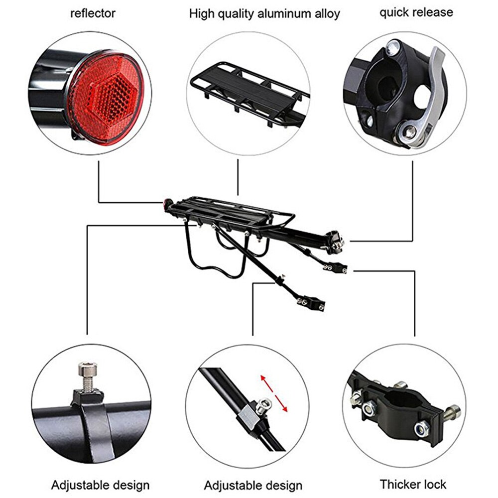 Bike Cargo Rack Aluminum Alloy MTB Road Bike Bicycle Front Rack Carrier Storage Bag Carrier Luggage Shelf Cycling Bracket