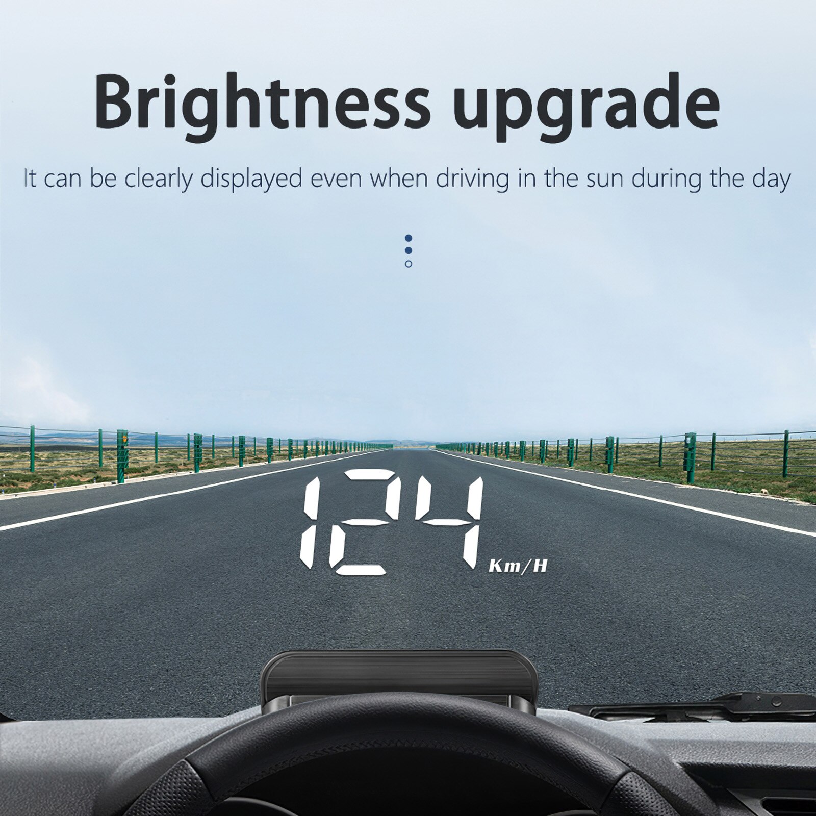 HUD Head Up Display Digital Trip Automobile Computer High-Definition Speedometer Durable Multifunction With Alarming Function
