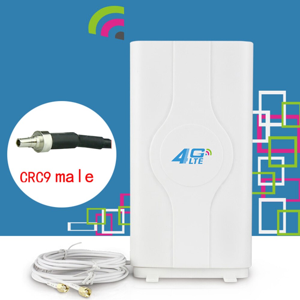 700~2600mhz 88dbi HUAWEI ZTE 3g 4g Lte Antenna Mobile Antenna SMA/ CRC9/TS9 Male Connector Booster Mimo Panel Antenna+3 Meters: 3M CRC Connector