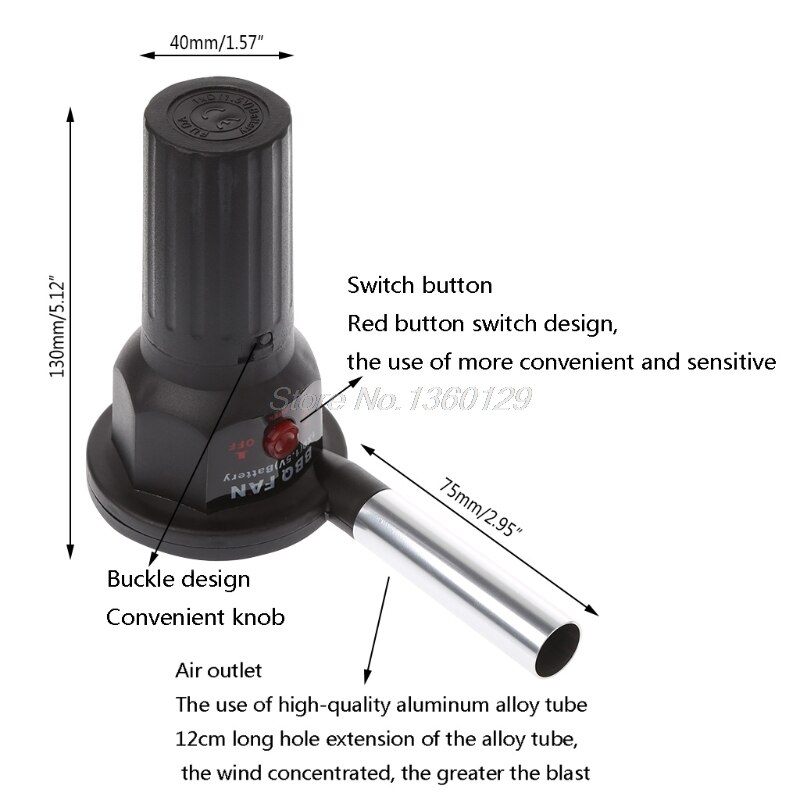 Outdoor barbecue essentiële Elektriciteit BBQ Picknick Barbecue Ventilator Air Blower