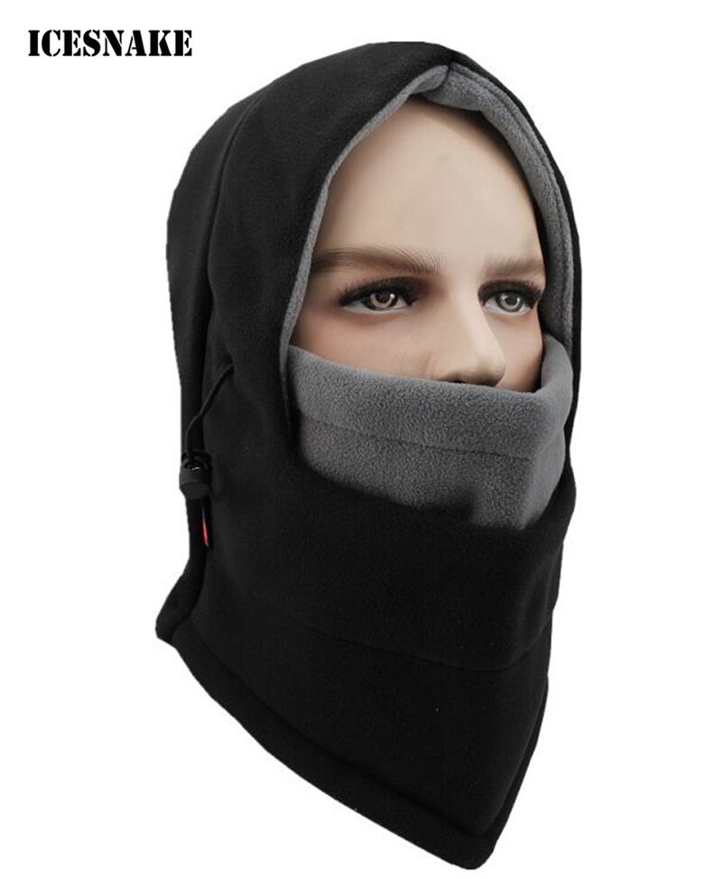 ICESNAKE Winter Warm Motorcycle Full Face Mask Windproof Thermal Fleece Balaclava Men Women Sports Neck Snowboard Ski Mask