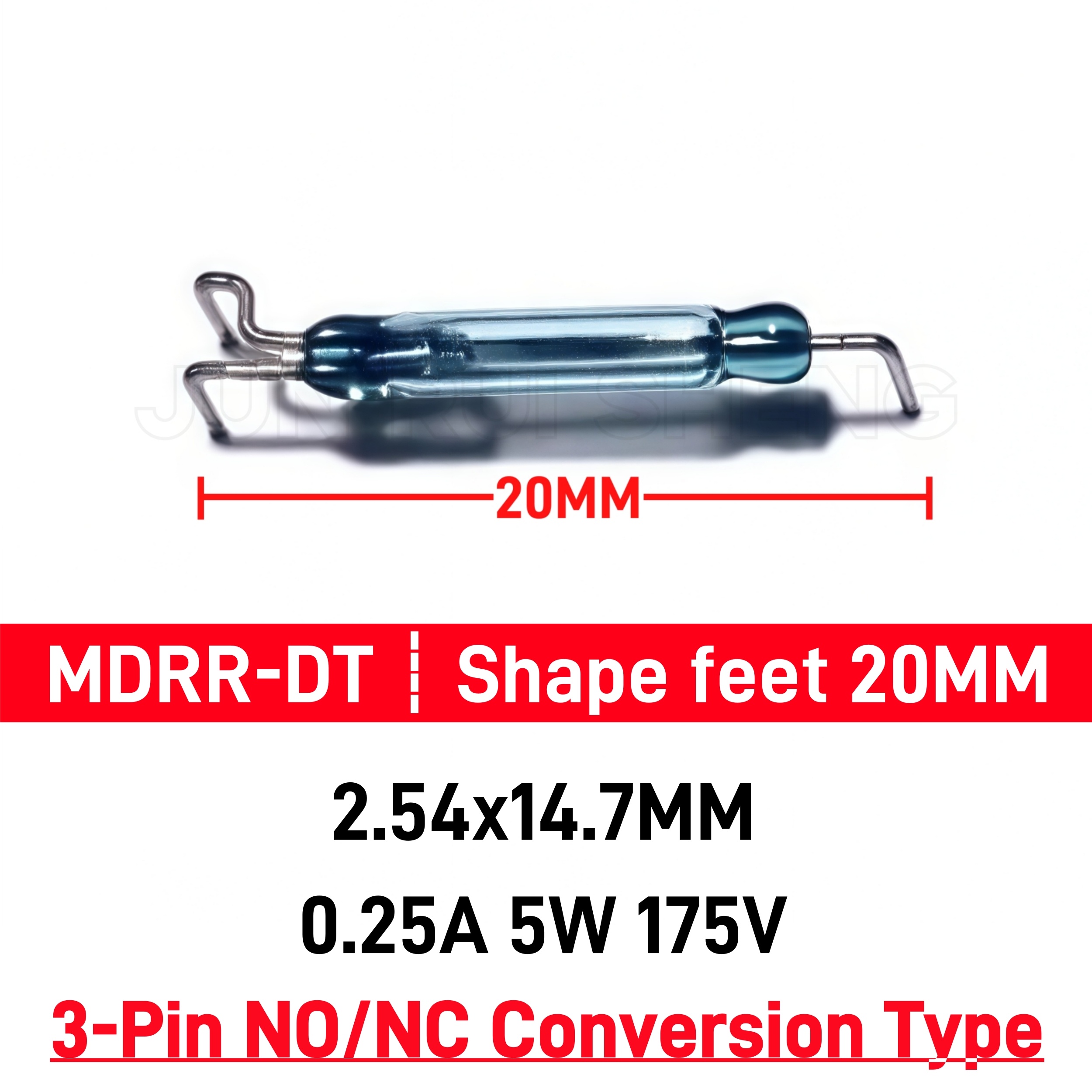 Reed Switch NO/NC SPDT MDRR-DT SMD MDSM-DT RI-90 ORT551 HYR1555 14M 3pin Normally Open/Closed Conversion Magnetic Contact Sensor: Orange