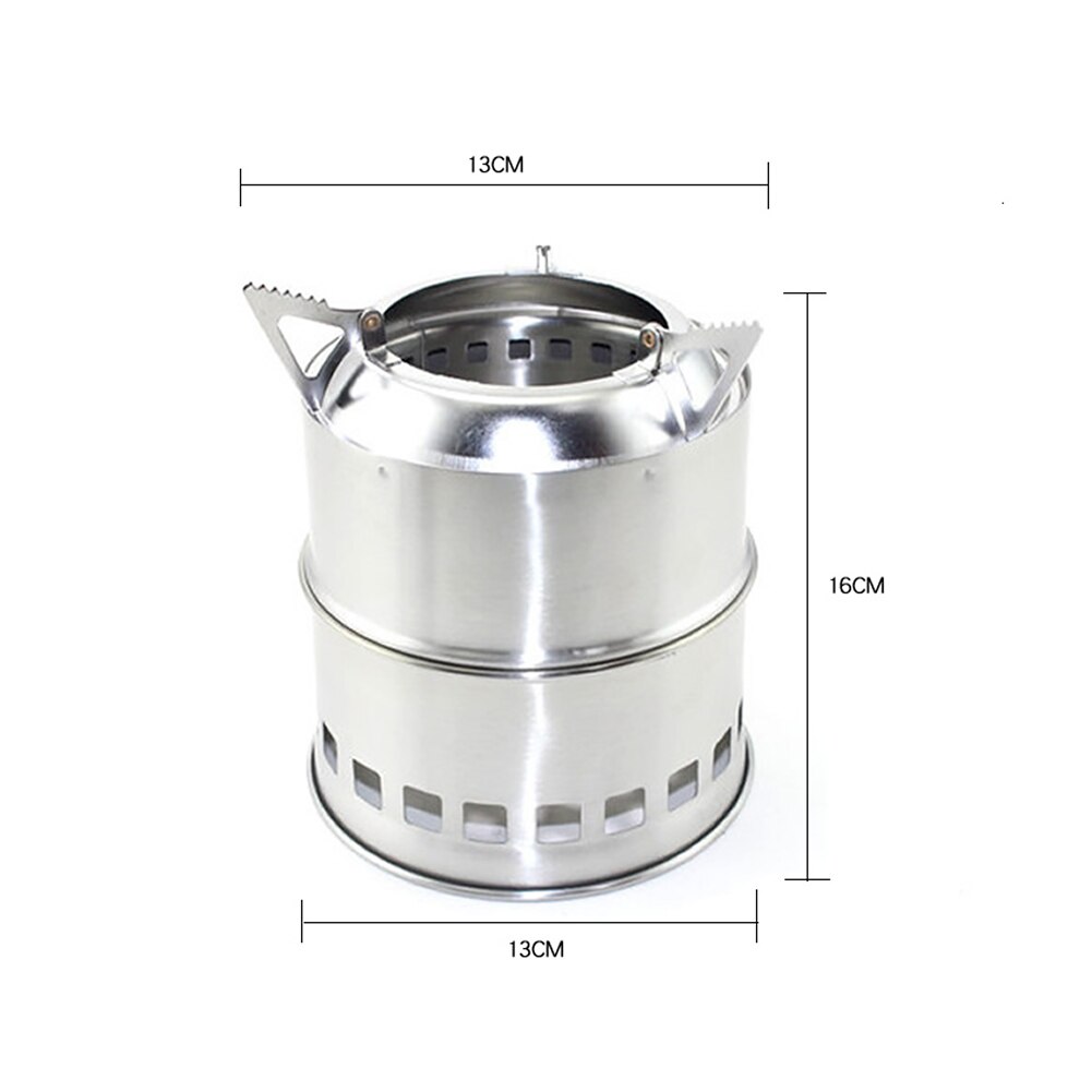 Portable Outdoor Stove Camping Cooking Picnic BBQ Wood Cooker Burning Stove