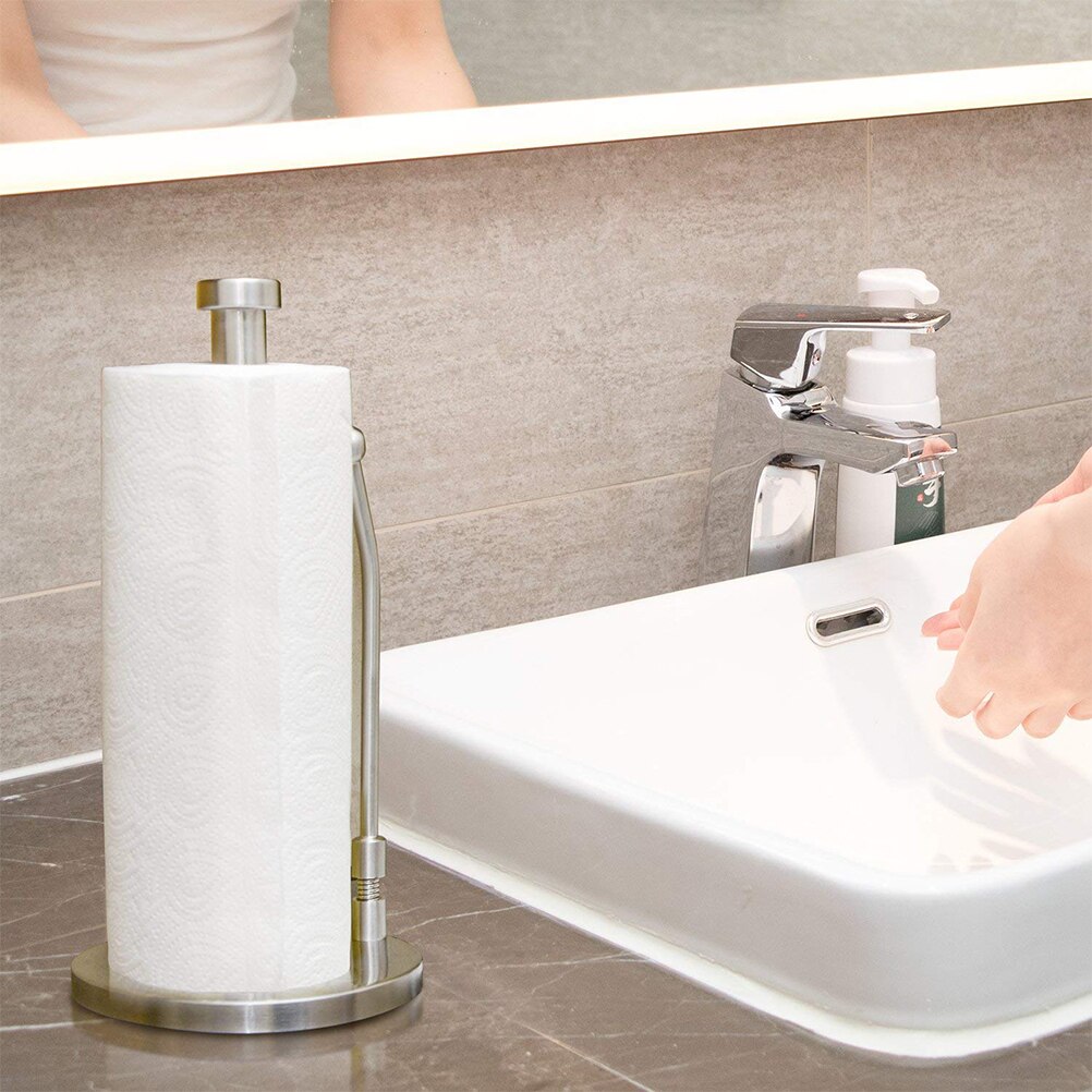 Papieren Handdoek Houder Stand Rvs Tissue Houder Stand voor Keuken Badkamer Aanrecht Moderne voor Keuken Houdt