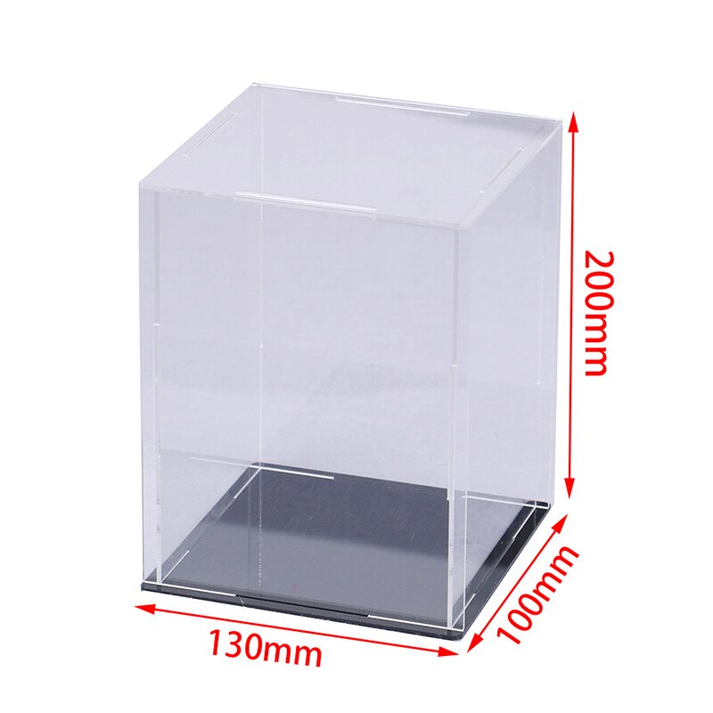Acrylic Display Case Self-install Clear Cube Box UV Dustproof for Basketball Action Figures: 130x100x200mm