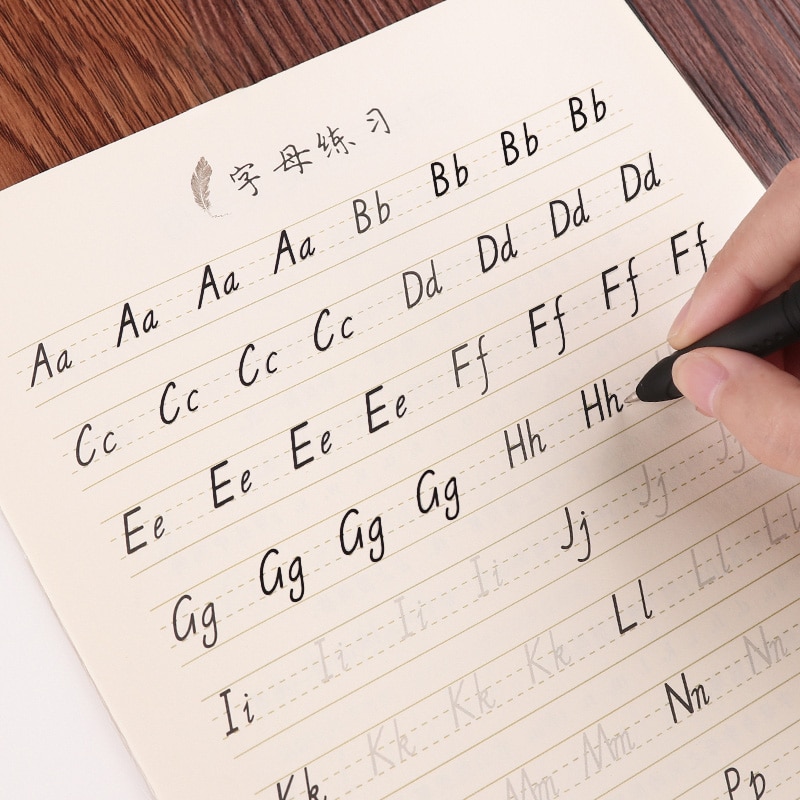 Adulto inglês prática copybook itália itálico inglês cópia copybook estudante universitário high school carta acidente palavra crianças presente
