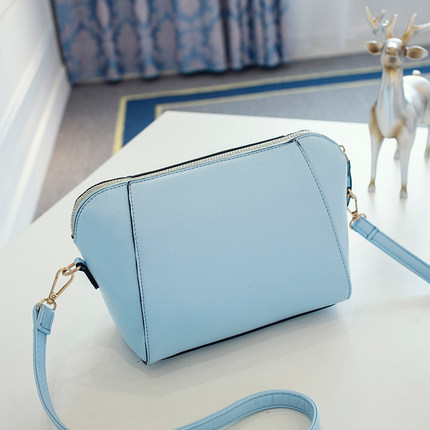 Suoai Zomer Stijl Vrouwen Shell Tassen Mode Pu Vrouwelijke Schoudertas Meisjes Party Messenger Bags: Sky Blue