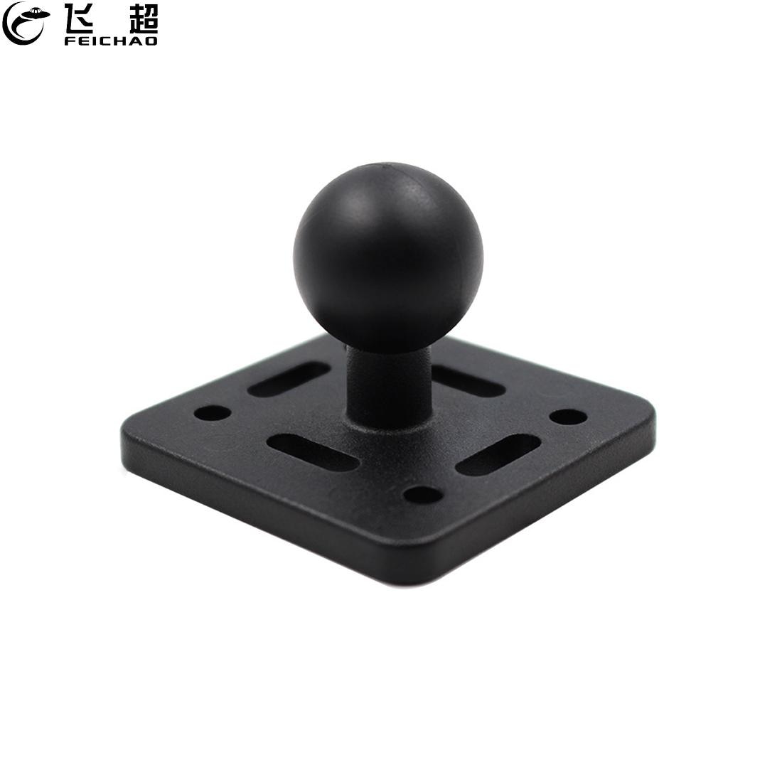 Moto rond carré Base de montage en aluminium caoutchouc 1 pouce trépied rotule pour Gopro pour Ram supports pour Garmin DSLR caméra