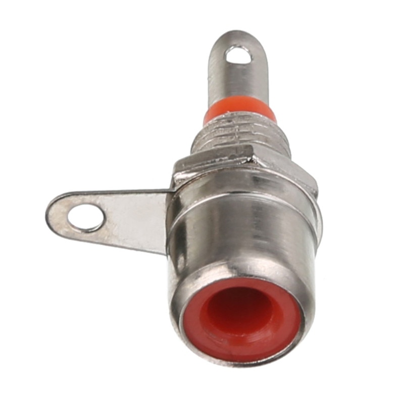 10 stuks Rood + 10 stuks Zwart RCA Panel Mount Connector RCA Vrouwelijke Socket RCA Panel Mount Audio Socket Plug connector Schot Mayitr