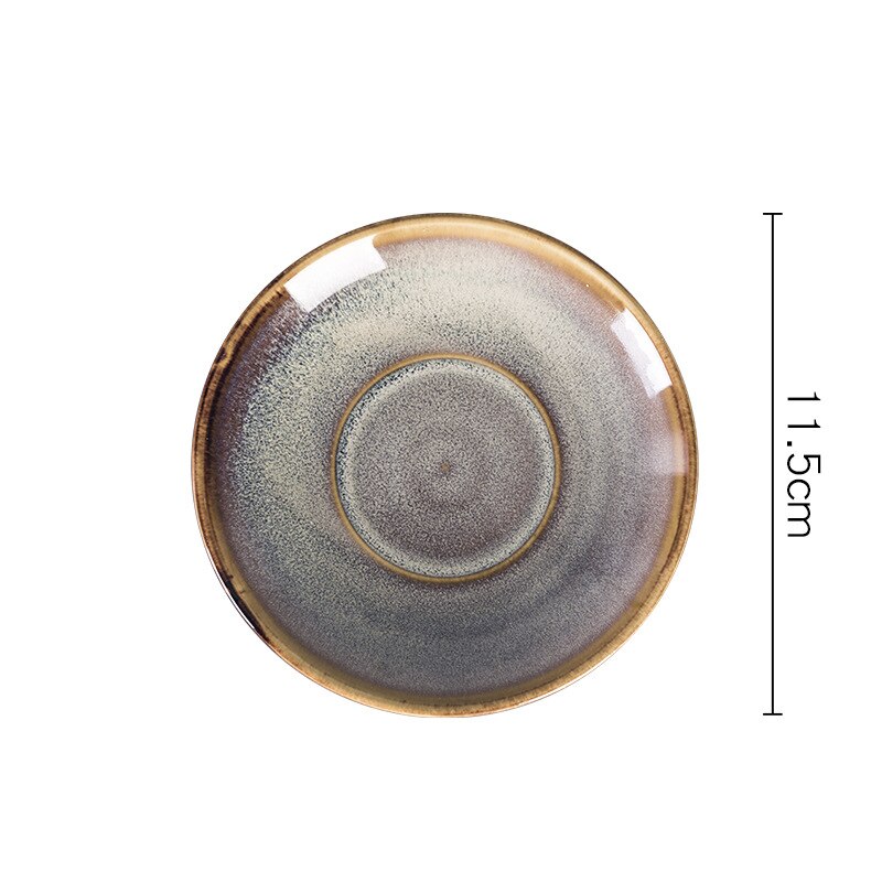 Japanese ceramic sushi dinner plate restaurant supplies kitchen tableware set nordic dessert sald plate trays decorative tea cup: Saucer