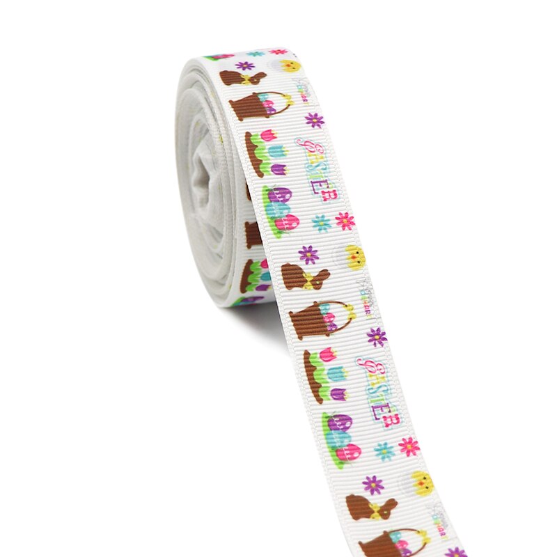 10 Yards 1'' 22MM Easter Printed Grosgrain Ribbons For Hair Bows DIY Handmade Materials Y2020122601: 01953