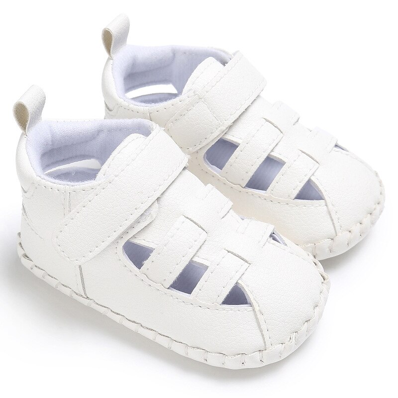 style summer hollow baby sandals Newborn baby shoes moccasins Non-slip first walker sandals for 0-18M: white / 3