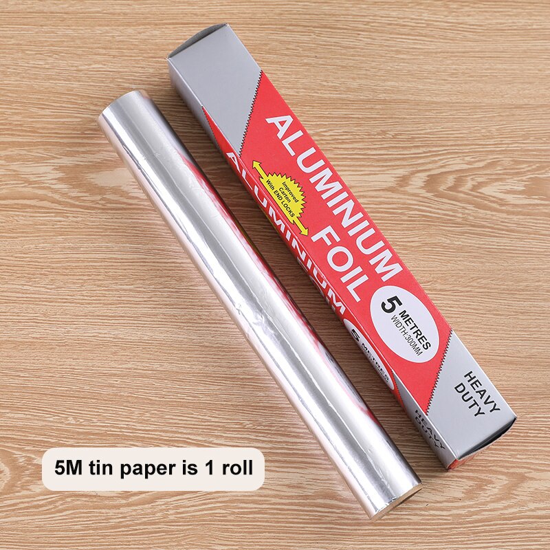 Barbecue tin foil baking tools Japanese-style barbecue aluminum foil paper tin foil barbecue paper baking paper wrapped tin foil: 5M