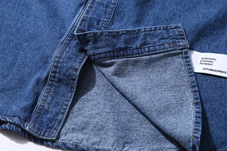 Uomo giapponese Harajuku coreano Streetwear moda allentato casuale denim kimono camicia giacca uomo anca salto jeans camicia cardigan