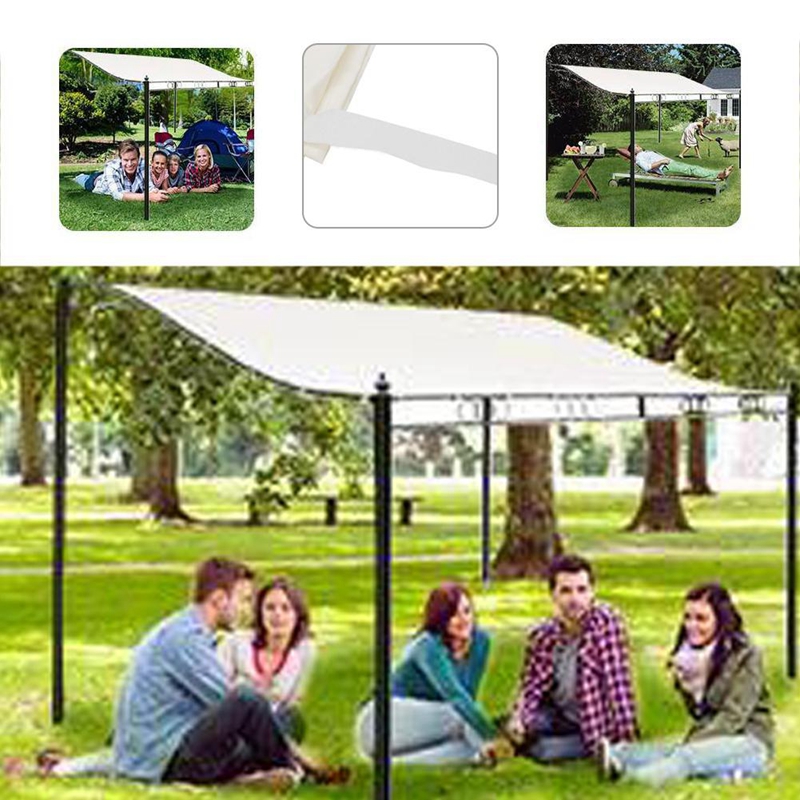 Garden Patio Awning Waterproof Shade Cloth Creamy-White Sun Shade Sail 3x3M,3X2.6M,2.5X2.6M Rectangle Shading Net