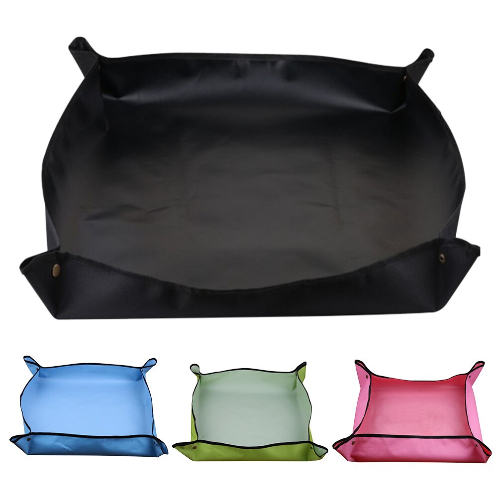Jardín reutilizable Anti sucio maceta casa planta de interior trasplantado lona remache Mat impermeable paño balcón plegable portátil