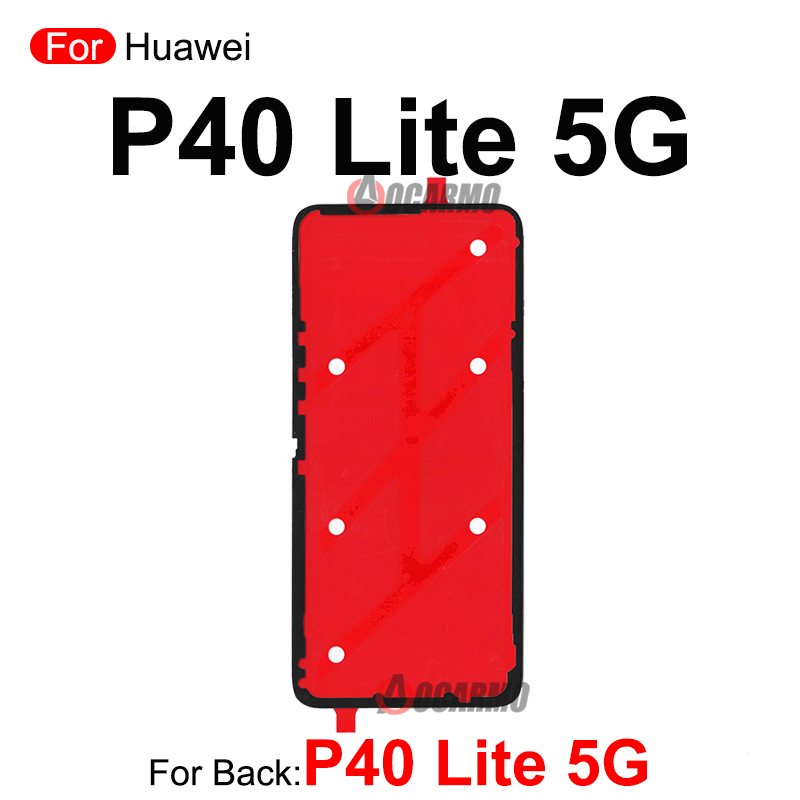 Achterdeur Sticker Voor Huawei P10 P20 P30 P40 Lite 5G P40Pro + P50 Pro P60 Back Cover Plakband lijm P30Pro P40Pro Vervanging: YELLOW