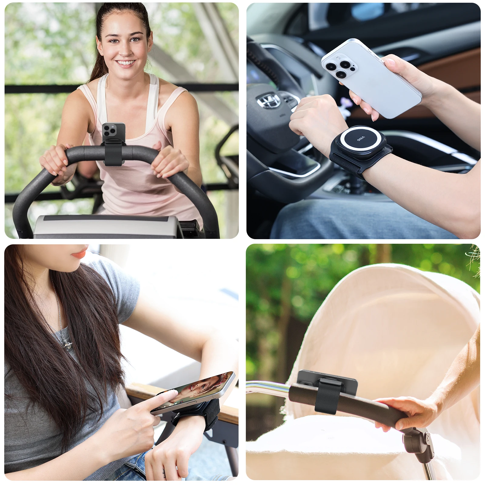 UURig VRIG Phone Magnetic Holder Wrist Strap Bracket Quick Release Arm Band Phone Holder Stand Wristband for Running Cycling