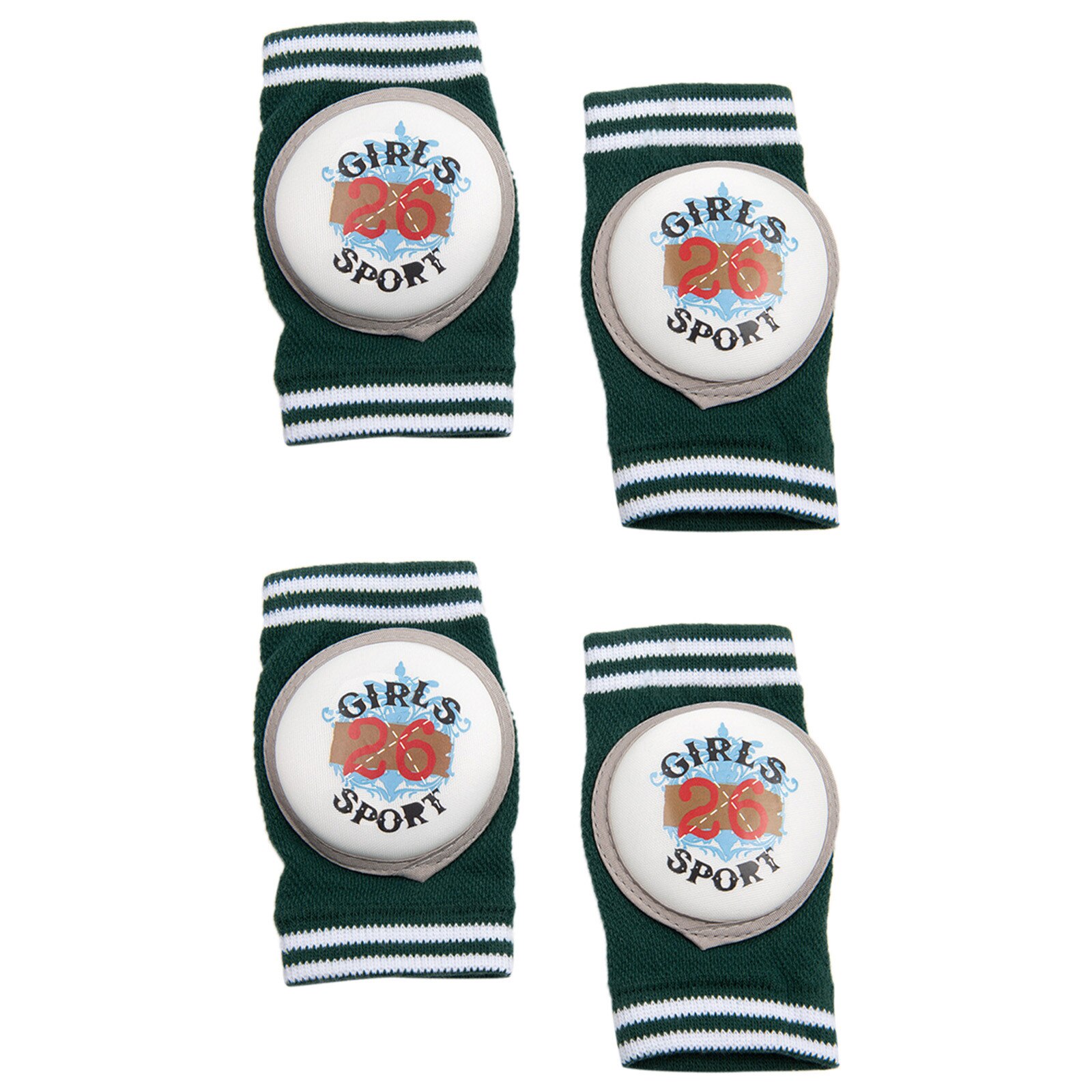 Rodilleras de punto anticaída con estampado de dibujos animados para bebés, Protector de seguridad para bebés, calentador de piernas, 2 pares