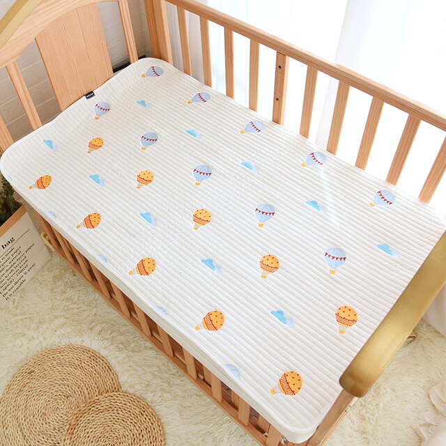 Koreaanse Baby Wieg Crib Gewatteerde Vel Katoen Beer Ster Citroen Ballon Geborduurde Kids Baby Kinderen Peuter Lakens Beddengoed: Ivoor / 70x140CM