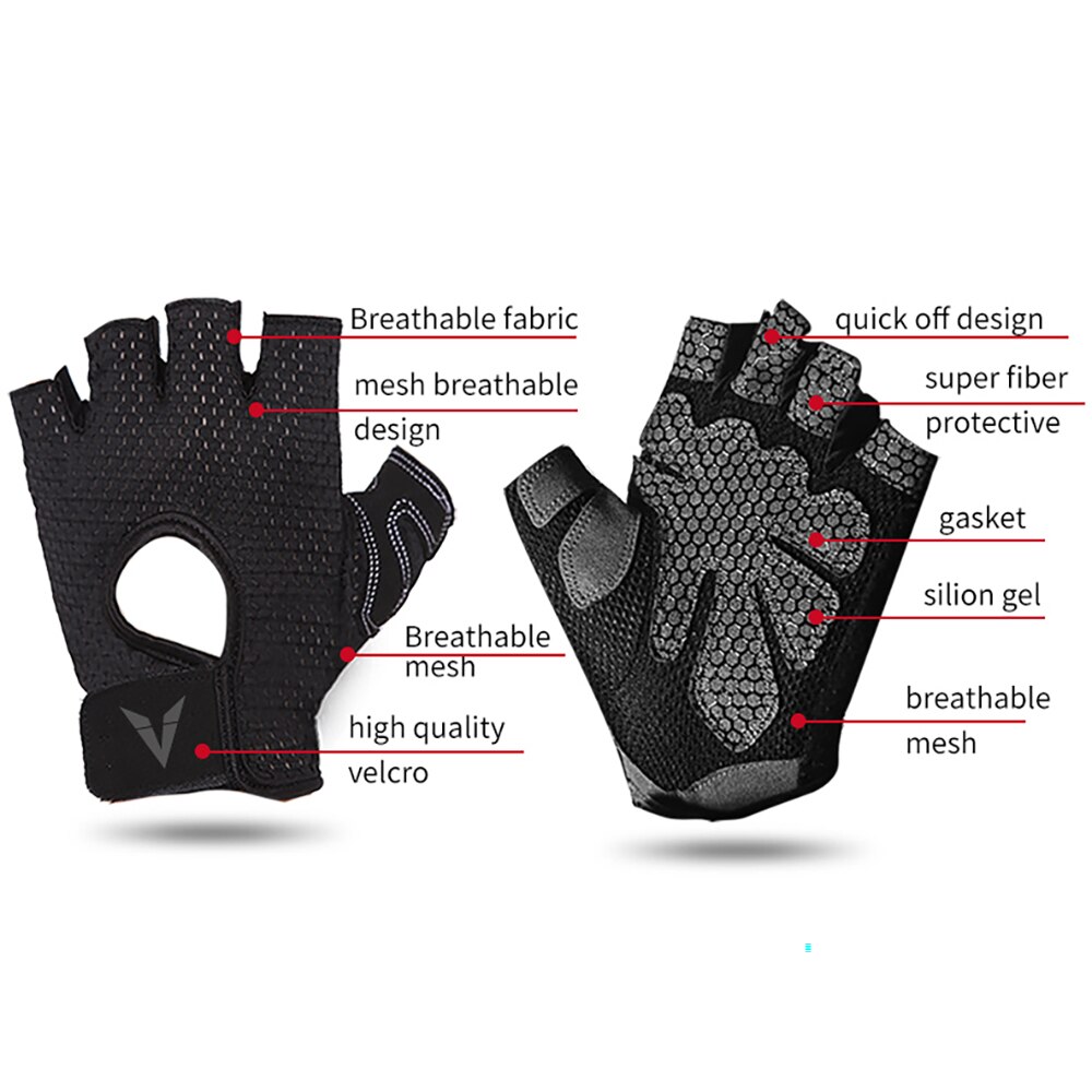 Veidoorn Professionele Gym Handschoenen Oefening Handschoenen Vrouwen Handen Beschermen Ademende Sport Handschoenen Sport Fitness Gewicht-Lifting