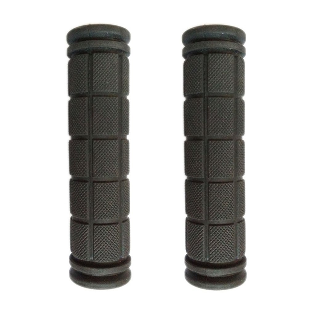 Bike Handlebar Grips Ergo Rubber Cycling Bicycle Grips Ergonomic Shape and Vibration/Shock Absorbent Rubber Grips: black