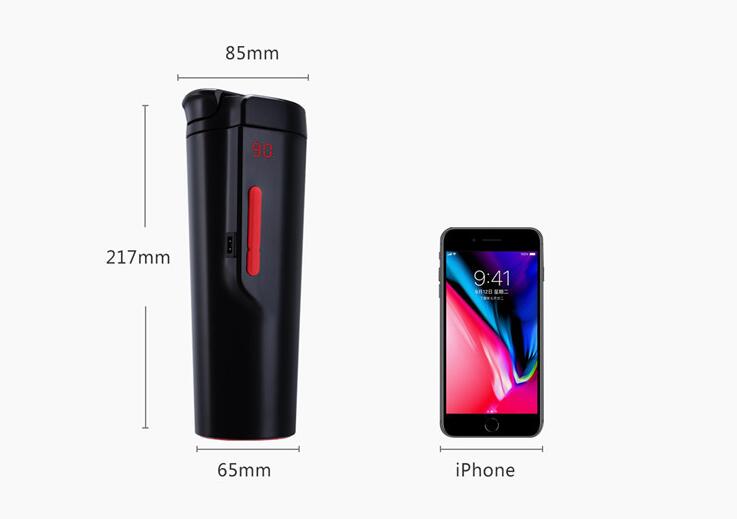 Tritan de luxe Thermos chauffe-eau électrique, avec adaptateur, biberon chauffant rapide pour voiture, pour la maison ou le bureau, en option
