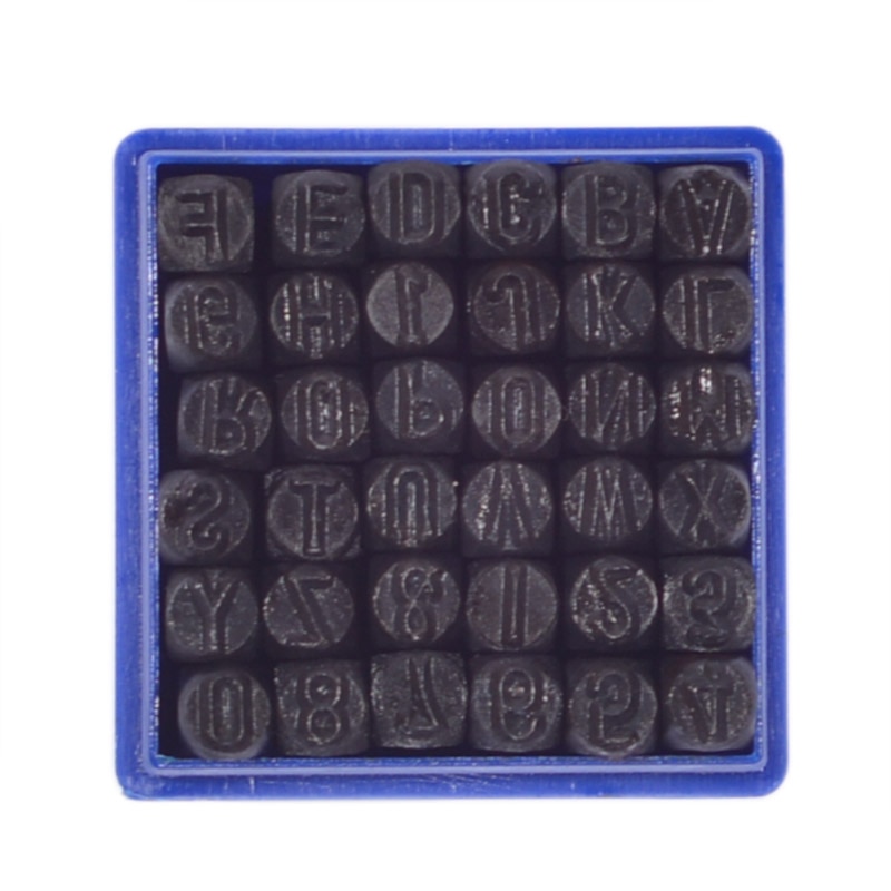 36pcs 6mm Steel Punch Alphabet Letter Number Stamp Tool Steel Metal Craft Leather For Home Handmade DIY Tools