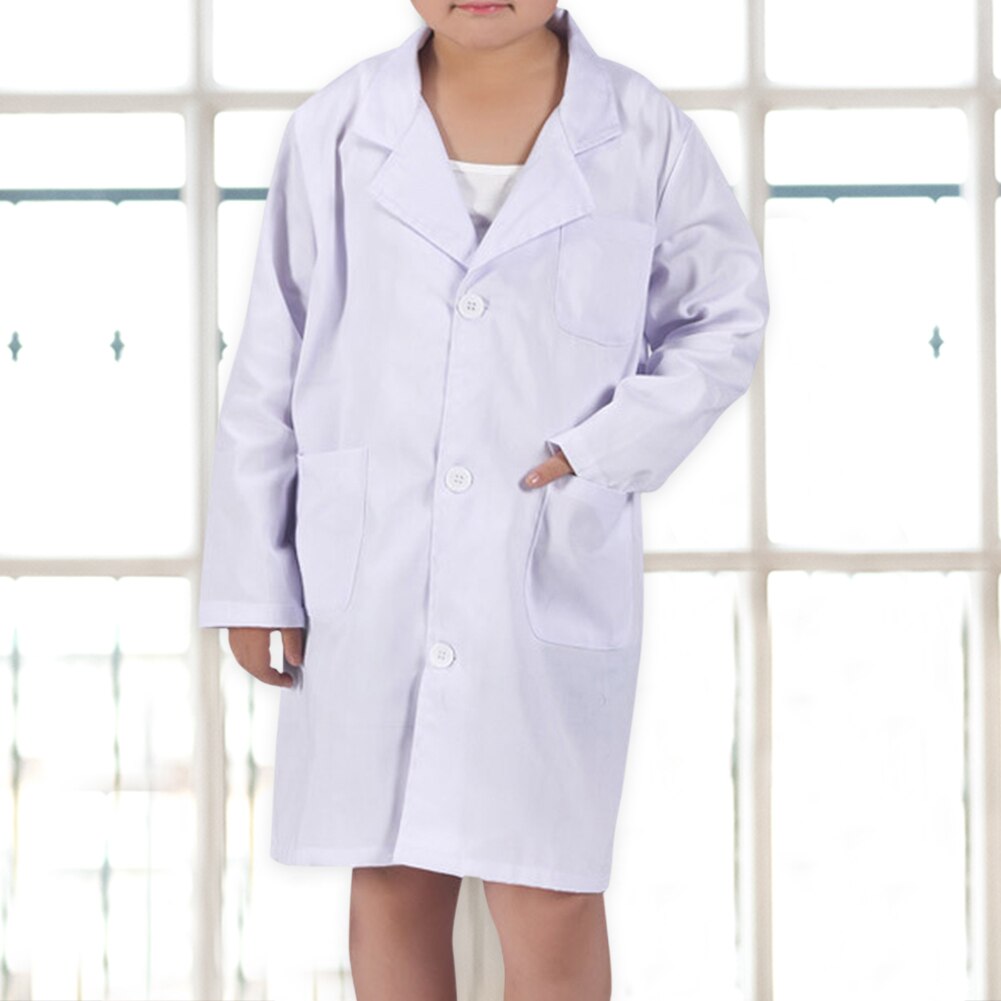 Børn hvid lab coat laboratorium børn drenge piger lager læge arbejde slid hospital tekniker ensartet tøj