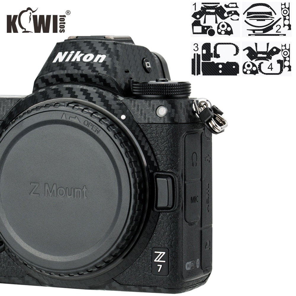 Anti-kras Camera Body Cover 3M Sticker Protector Voor Nikon Z7 Z6 Anti-Slide Grip Houder Huid guard Shield Koolstofvezel Film