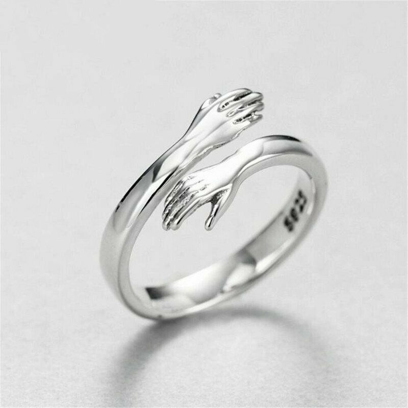 Huitan osobowość Feather pierścienie otwierające dla kobiet prosty stylowy Design Fashion Girls Finger akcesoria Party biżuteria 2021 Hot: ZR097