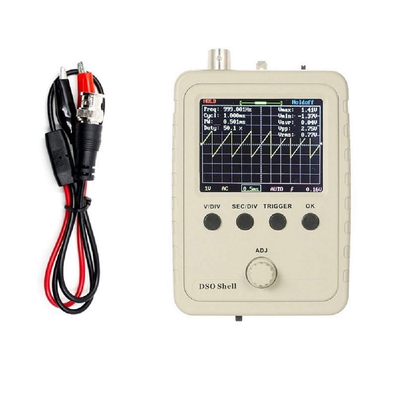 2 mhz 5 msps standard probe bærbart mini digitalt oscilloskop touch kontakt skærm bærbart usb oscilloskop interface