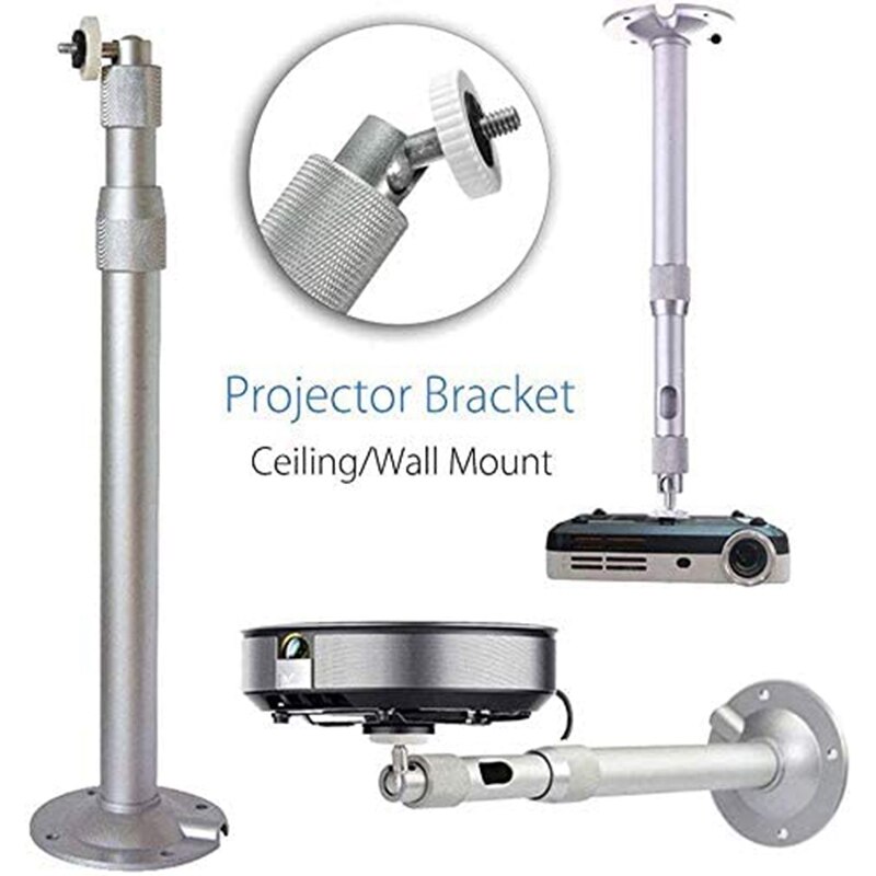 Projector Wall Support Ceiling Bracket Projector Hanger Holder Aluminum Projection Mount Rotatable 20-40cm