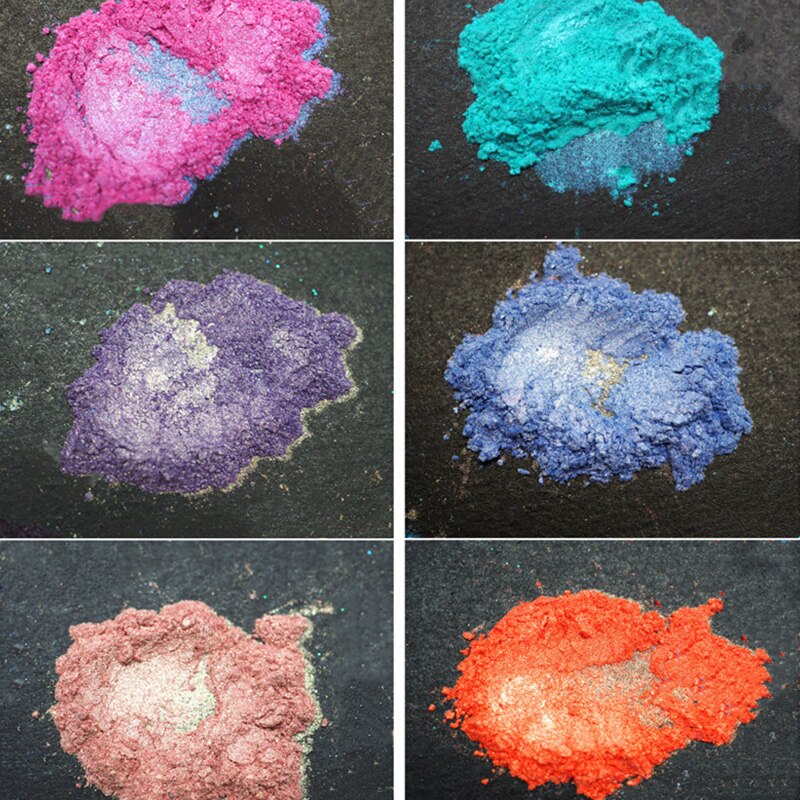 10 colori di Polvere di Mica Resina Epossidica Dye Pigmento Della Perla Naturale Mica Minerale In Polvere Nuovo 2020