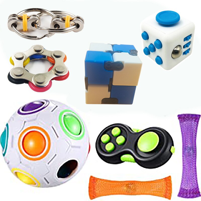 Fidget Sensory Toy Set Stress Relief Toys Autism Anxiety Relief Stress Pop Bubble Toysn for Adultssensory Decompression Artifac: GMK-21