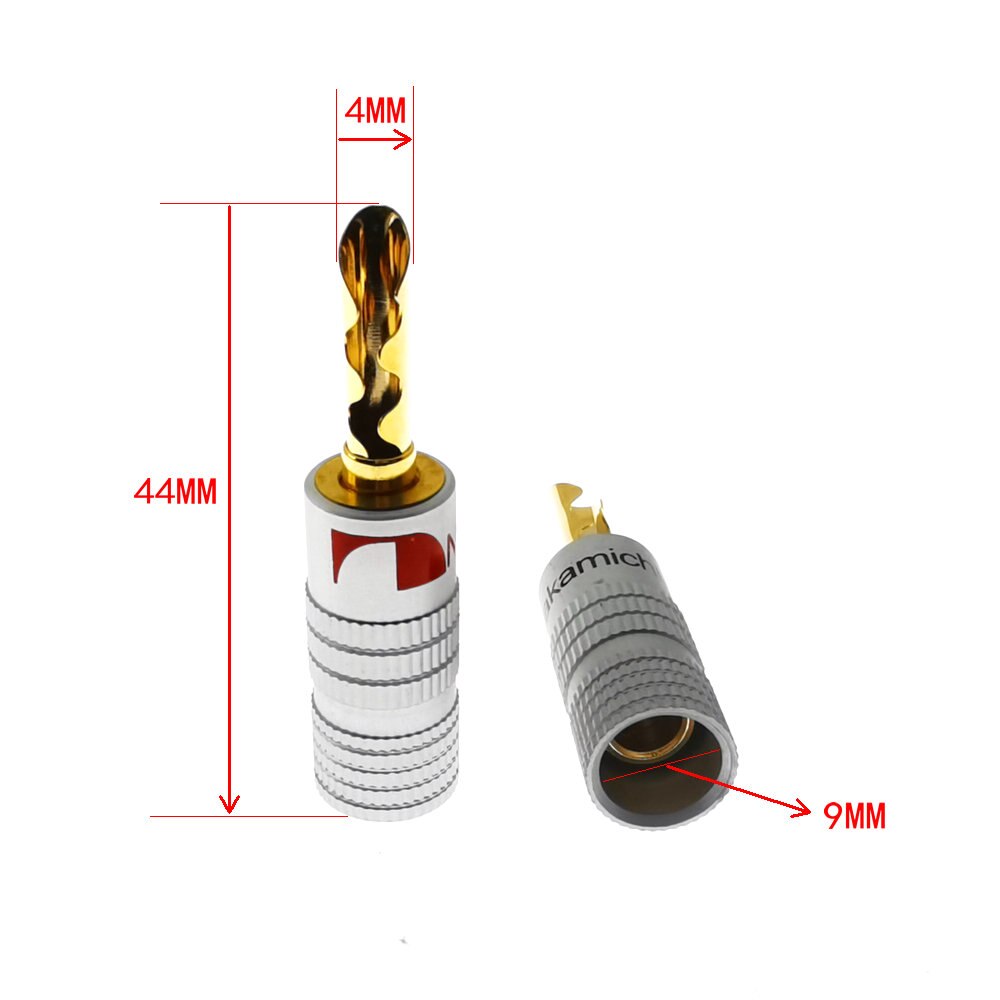 4PCS Nakamichi Speaker Banana plug connectors