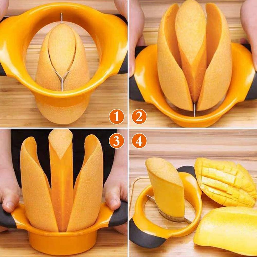 1pc Stainless Steel Mango Cut Kitchen Mango Splitter Fruit Peach Slicer Cutter Kitchen Stuff Kitchen Gadget Accessories