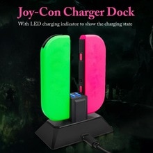 2 in 1 Gamepad Charger Dock Cradle For NS Switch Joy-Con&Pro Gamepad Controller Charge Stand Type C LED Charging Dock Stand