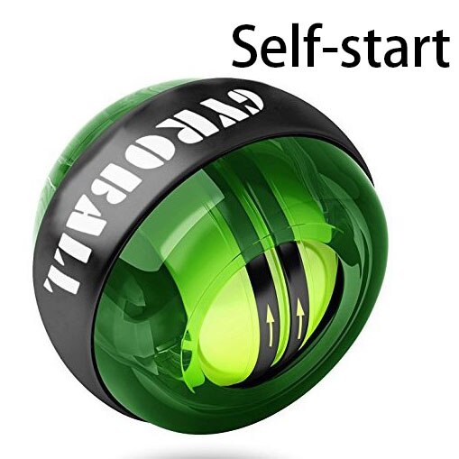 Giroscopio de bola de muñeca para gimnasio, ejercitador de agarre de mano, giroscopio de fuerza para Fitness, relajación muscular, 30 libras: Verde claro