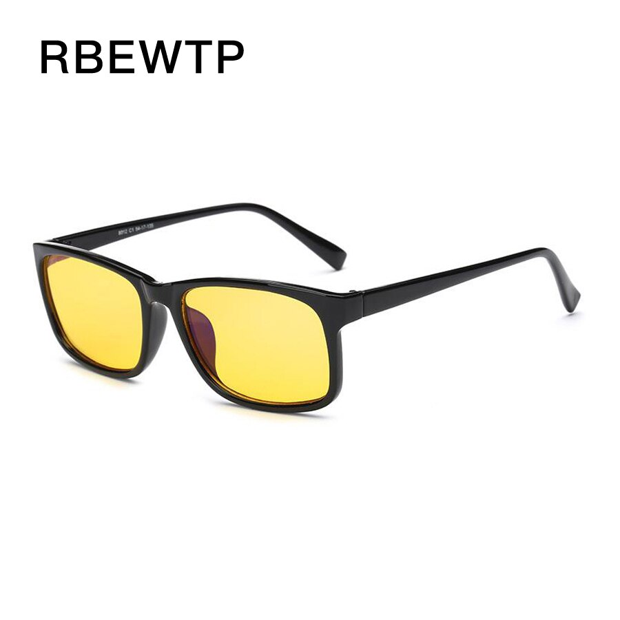 Rbewtp merk blauwlicht blokkerende bril led leesbril stralingsbestendige bril computer gaming bril montuur brillen: Zwart