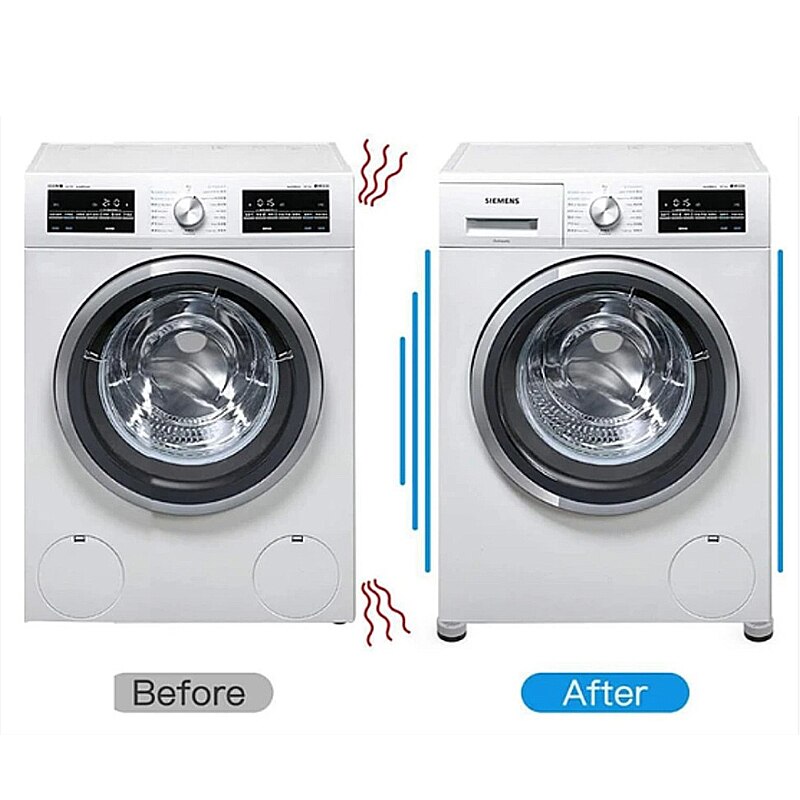 4Pcs Universal Anti-Vibration Feet Pads Washing Machine Rubber Mat Anti-Vibration Pad Dryer Refrigerator Base Fixed Non-Slip Pad