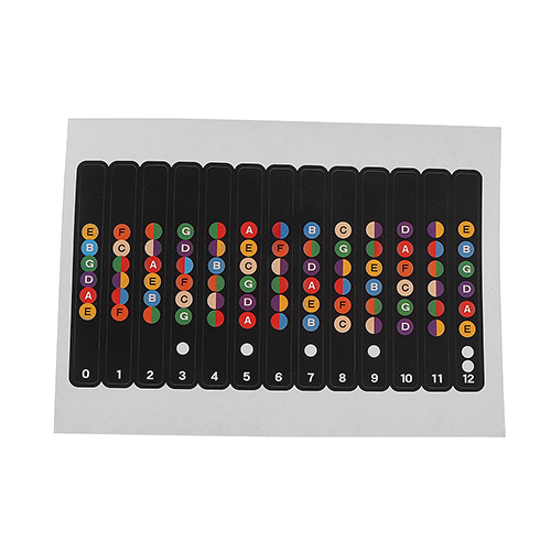 Waterproof Universal Guitar Fretboard Stickers Notes Labels Fingerboard Fret Stickers Markers: black