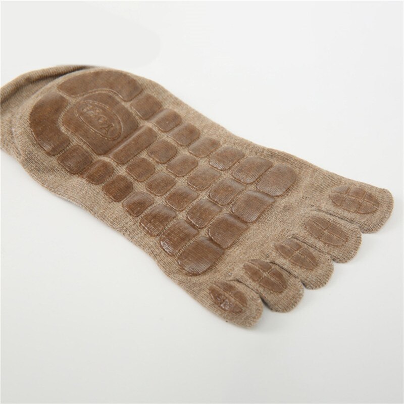 retro männer Fünf Finger Socken Große Größe Baumwolle warm nicht-Unterhose Griff Fitnessstudio Fitness Sport Zehe Socken Niedrigen kalb Pantoffel Boden Socken