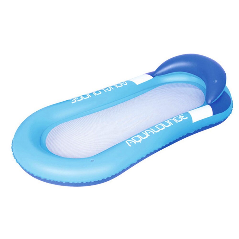 Colchón flotante inflable de MM para natación, cama de salón flotante de agua, silla para piscina ecológica de PVC con anillo: blue 4